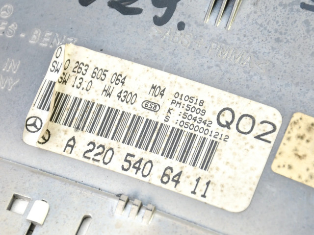 Přístrojová deska Mercedes-Benz S W220 2001 A2205406411