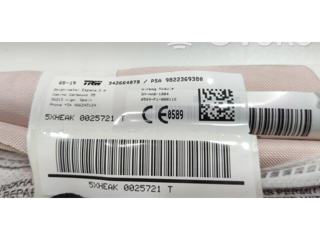 Боковая подушка безопасности 9822369380 Citroen C5 Aircross