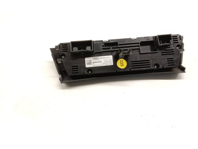 Блок управления климат-контролем 4G0820043H, A2C53400296   Audi A6 S6 C7 4G