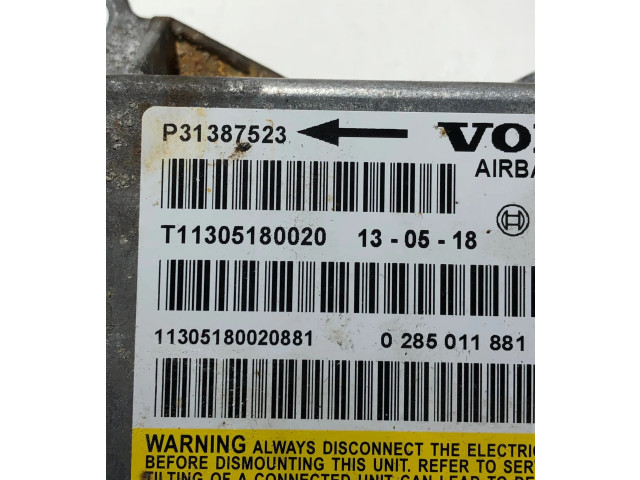 Блок подушек безопасности 31387523, 0285011881 Volvo S60