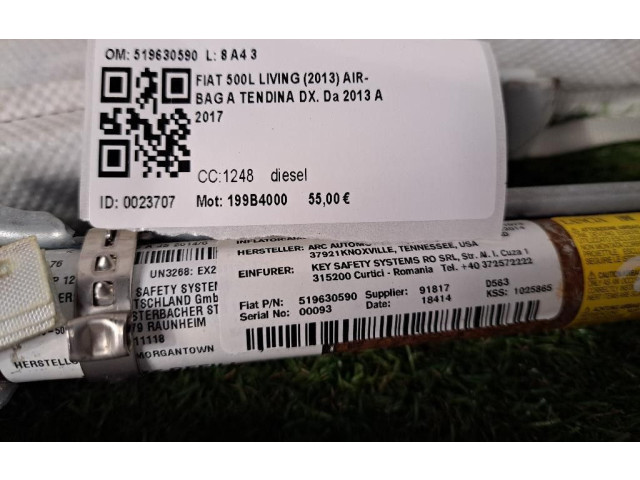 Боковая подушка безопасности 519630590, 199B4000   Fiat 500L