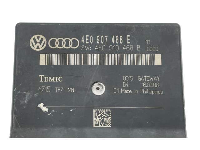 Модуль управления gateway 4E0907468E, 4E0910468B   Audi A8 S8 D3 4E