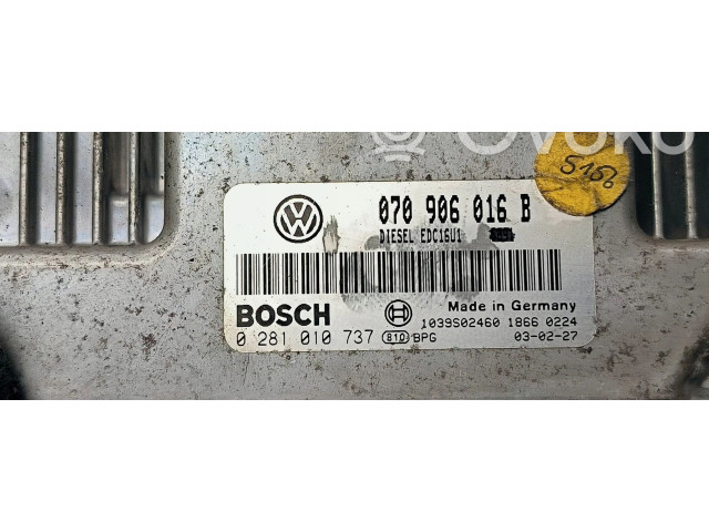 Блок управления двигателем Блок управления 070906016B   Volkswagen Phaeton