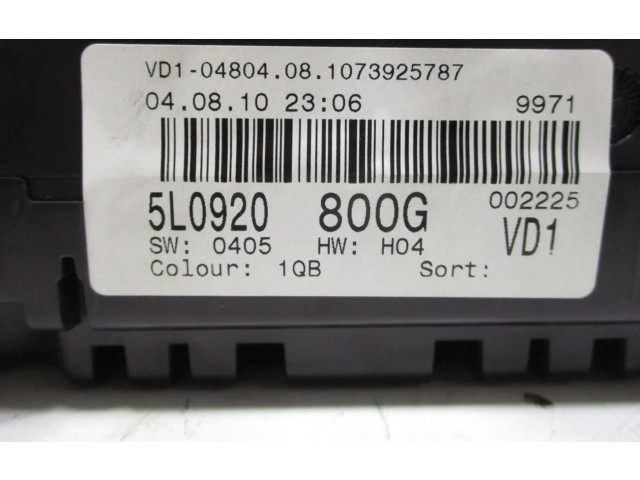 Панель приборов 5L0920800G   Skoda Yeti (5L)       