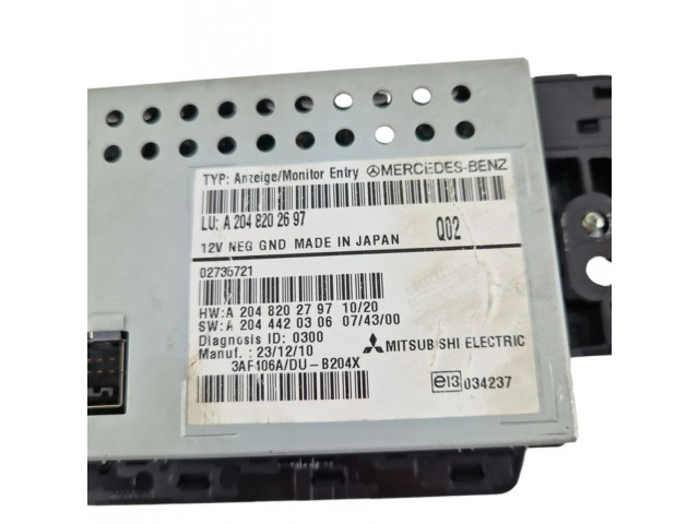 Дисплей    A2048202697   Mercedes-Benz GLK (X204)