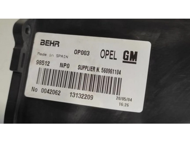 Вентилятор печки    13132209, 560961104   Opel Meriva A