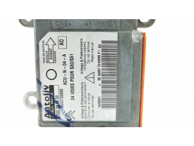 Блок подушек безопасности 9643735880, 550892900   Citroen Saxo