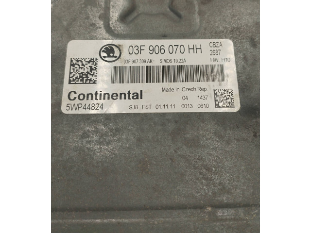 Блок управления двигателя 03F906070HH, 03F907309AK Skoda Fabia Mk2 (5J)