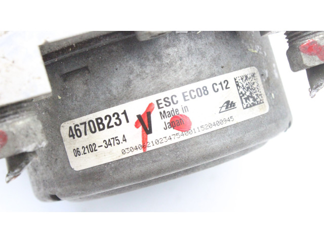 Блок АБС 4670B231 Mitsubishi Outlander 2013 - 2021 года