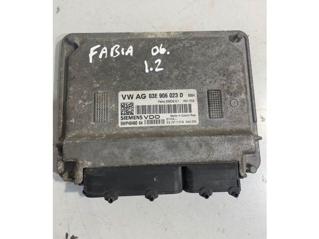 Блок управления двигателя 03E906023D, 5WP4046004 Skoda Fabia Mk1 (6Y)