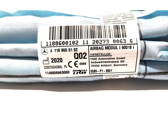 Pojistková skříňka Надувная подушка для крыши A1188600102 Mercedes-Benz CLA C118 X118 2020