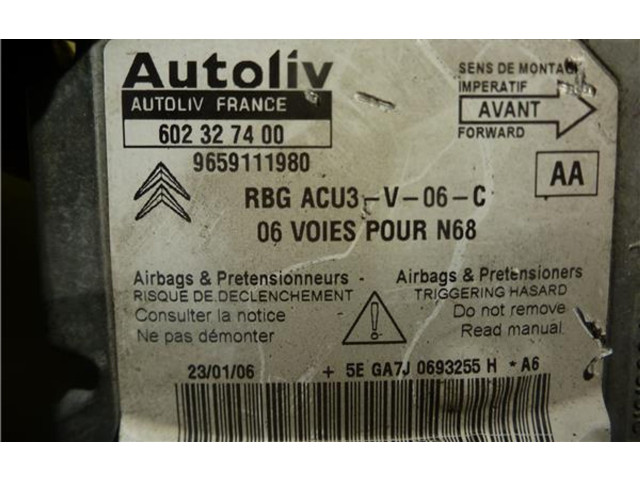 Блок подушек безопасности 602327400, 9659111980 Citroen Xsara Picasso