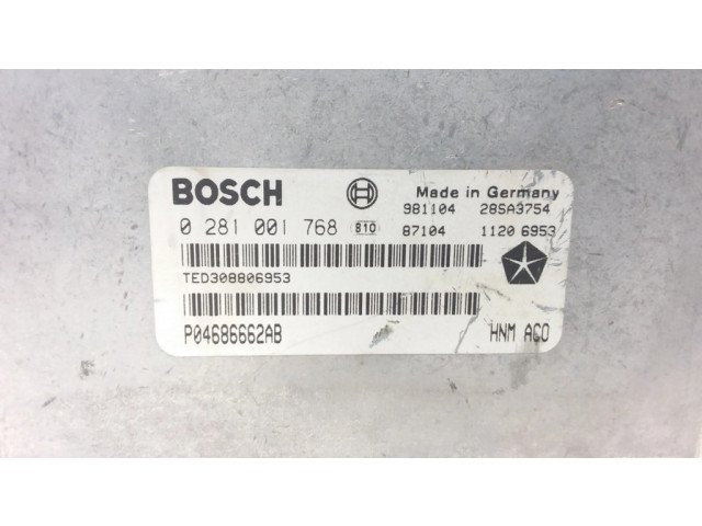 Řídící jednotka 0281001768, P04686662AB Chrysler Voyager 1999