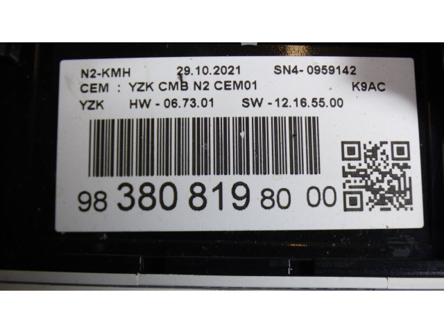 Панель приборов 9838081980, 29102021 Toyota ProAce City