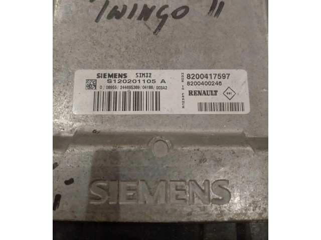 Блок управления двигателем Блок управления 8200417597 Renault Twingo II