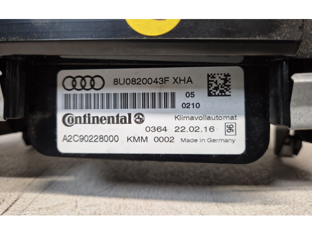 Блок управления климат-контролем 8U0820043HXHA Audi Q3 8U