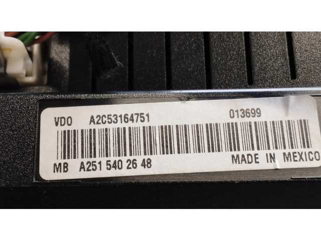 Přístrojová deska Mercedes-Benz R AMG W251 2006 A2515402648, A2515407411