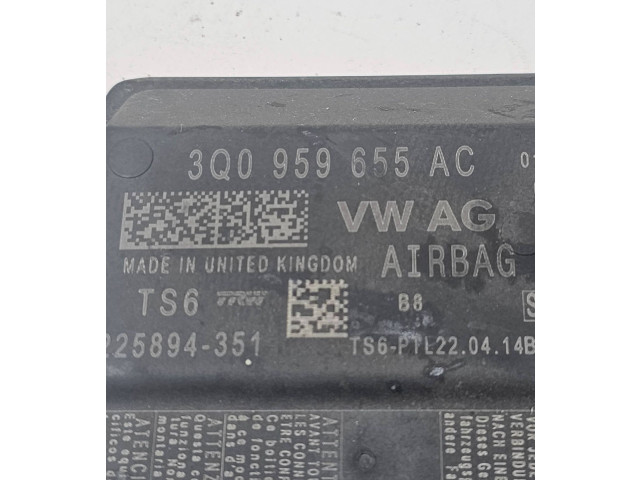 Блок подушек безопасности 3Q0959655AC, 25894351 Skoda Octavia Mk3 (5E)