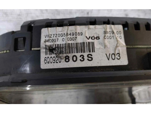 Přístrojová deska Volkswagen Polo IV 9N3 2008 6Q0920803S