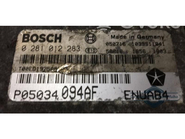Блок управления двигателем Блок управления 0281012283, 0281012283.   Chrysler PT Cruiser