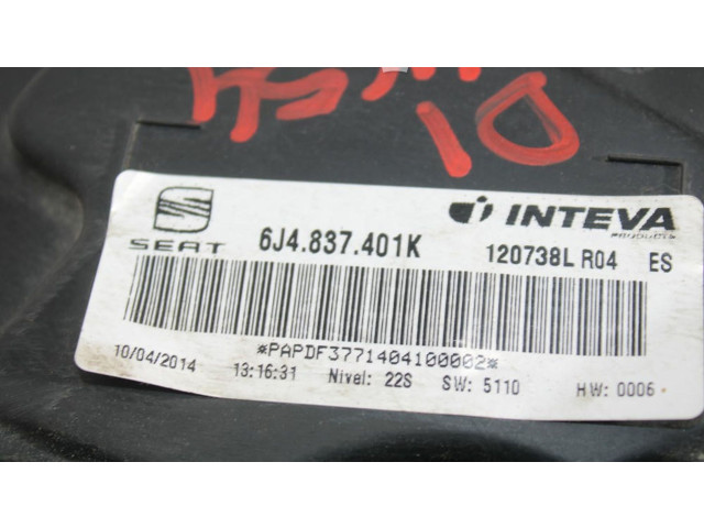 Передний механический механизм для подъема окна 6J4837401K   Seat Ibiza IV (6J,6P)