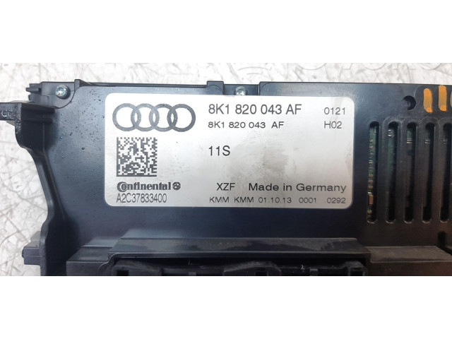 Блок управления климат-контролем 8K1820043AF, A2C92743600 Audi A4 Allroad