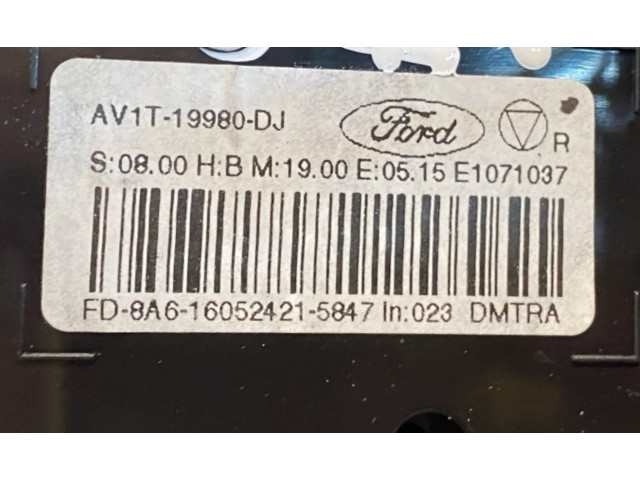 Блок управления климат-контролем AV1T19980DJ, E1071053E   Ford B-MAX