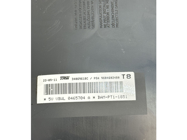 Подушка безопасности в сиденье 9684602480, 34069618C   Peugeot 5008