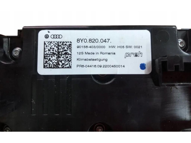 Блок управления климат-контролем 8Y0820047, 8Y0820047 Audi A3 8Y