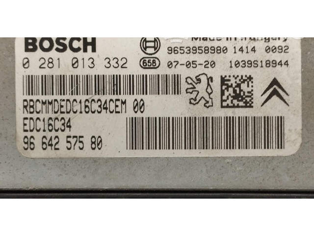 Řídící jednotka 0281013332, 0281013332 Peugeot 307 2007