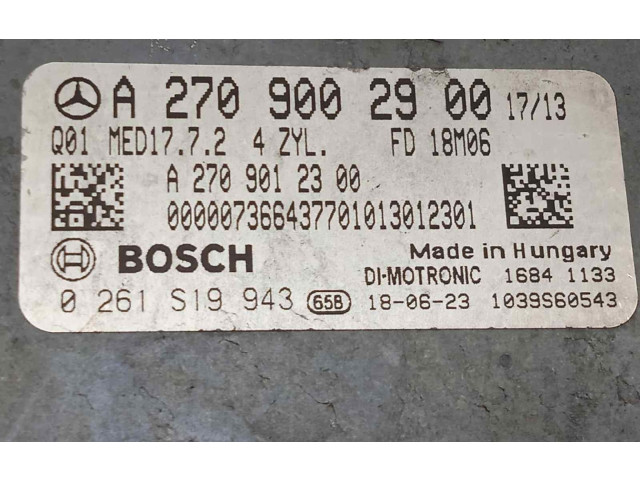 Řídící jednotka A2709002900, 0261S19943 Mercedes-Benz GLA W156 2018