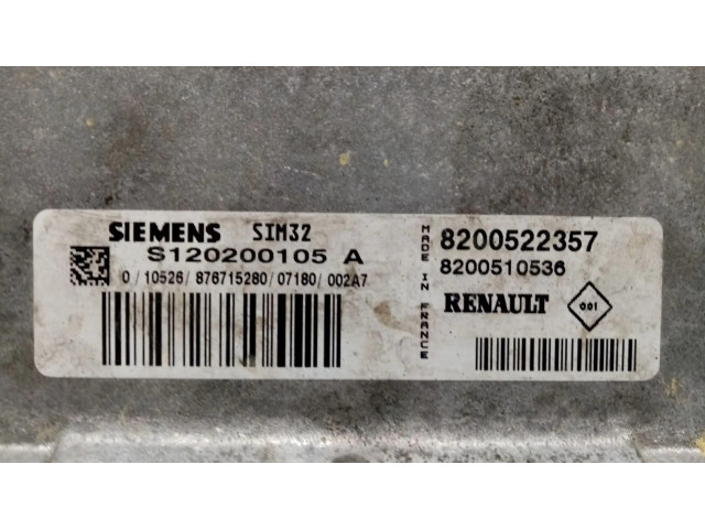 Блок управления двигателя S120200105A, 8200522357   Renault Clio I