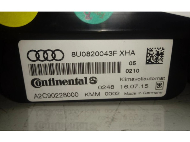 Блок управления климат-контролем 8U0820043F   Audi Q3 8U