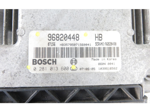 Řídící jednotka 96820448, 0281013600   Chevrolet Lacetti 2007