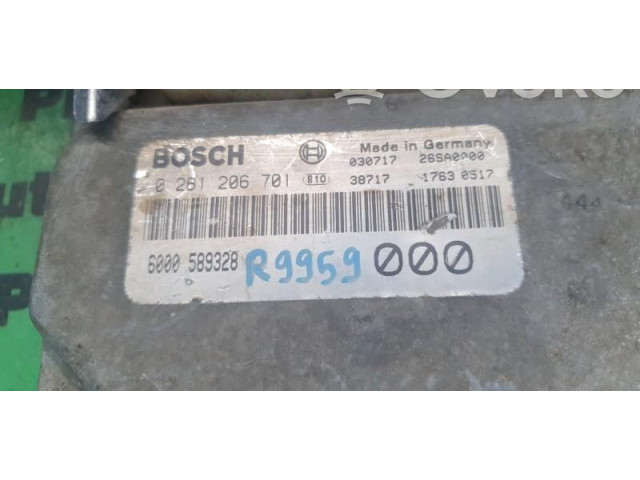 Блок управления двигателем Блок управления 0261206701, 6000589328. Dacia Nova