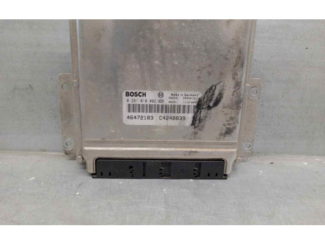 Блок управления двигателя 46472183, 0281010002 Lancia Lybra