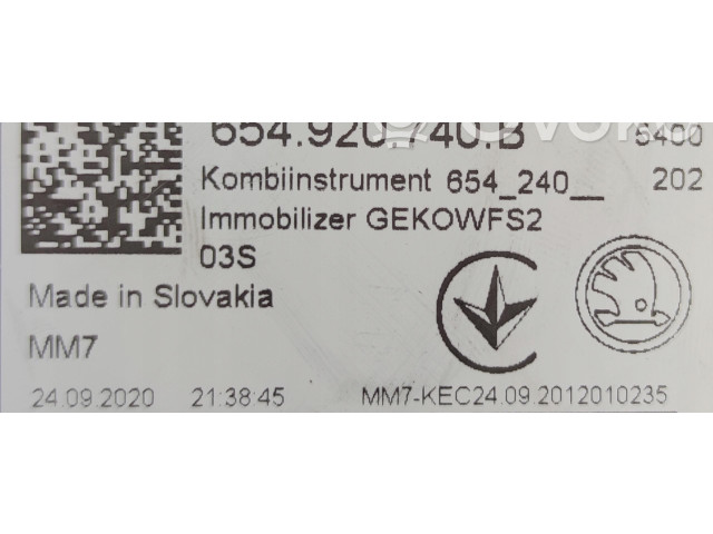 Панель приборов OEM Skoda Fabia Mk1 (6Y)