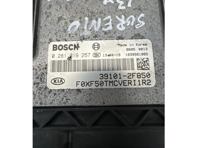 Блок управления двигателя 0281019257, 391012F850   KIA Sorento