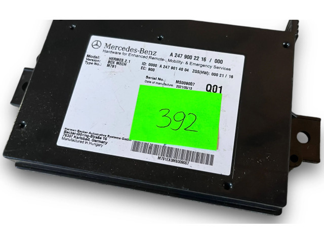 Блок комфорта S392, A2479002216   Mercedes-Benz GLB x247   
