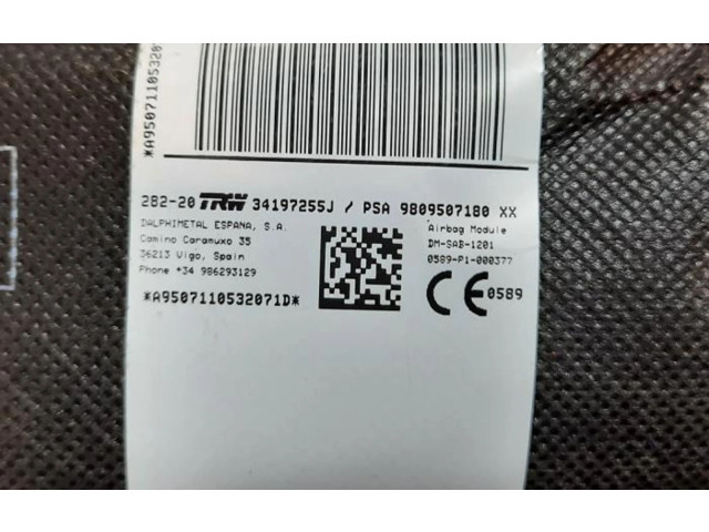 Подушка безопасности в сиденье 9809507180   Peugeot 5008 II