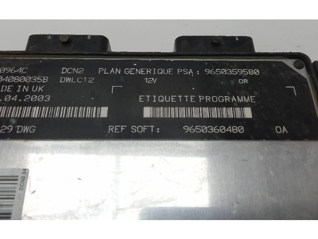 Řídící jednotka 8650359580   Citroen Berlingo 2002