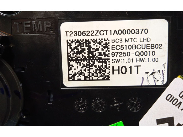 Блок управления климат-контролем 97250Q0010, 97250Q0010TT6 Hyundai Bayon