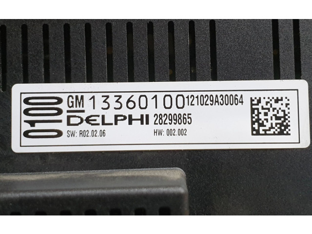 Блок управления климат-контролем 13360100, 28299865   Opel Meriva B