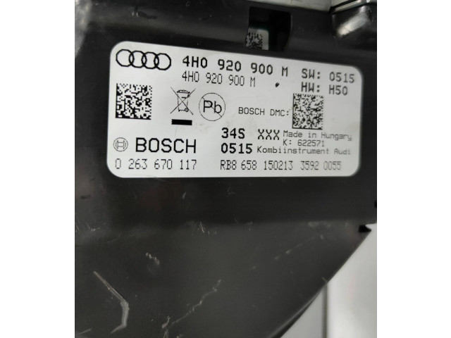 Přístrojová deska  Audi A8 S8 D4 4H 2014 4H0920900M  