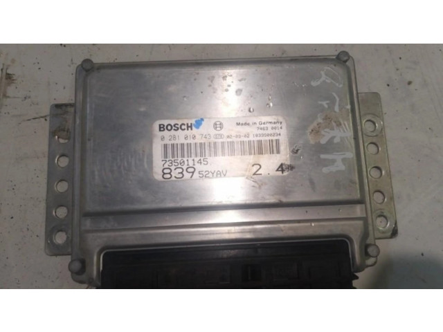 Блок управления двигателя 73501145, 0281010743  83952yav   Lancia Lybra