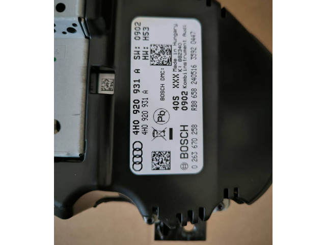 Přístrojová deska Audi A8 S8 D4 4H 2017 4H0920931A