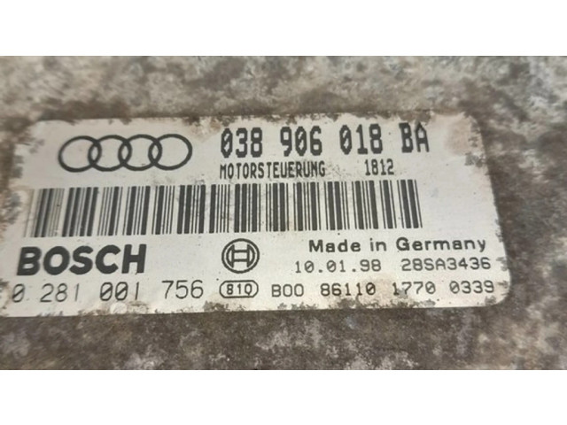 Блок управления двигателя 038906018BA, 28SA3436 Audi A3 S3 8L