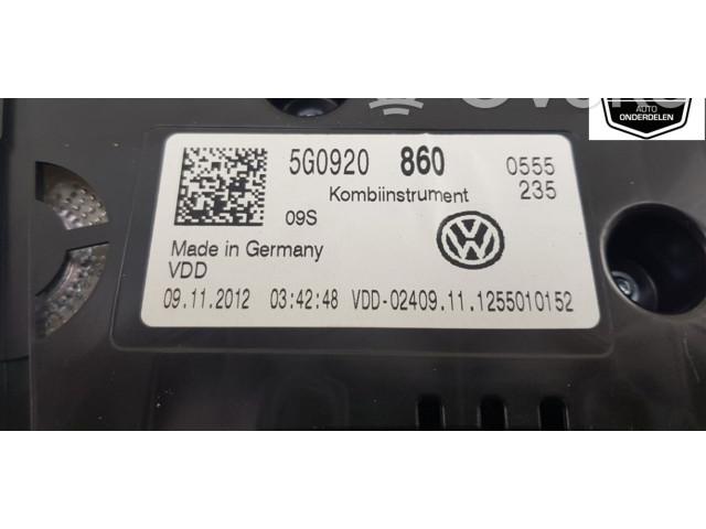 Панель приборов 5G0920860, 5G0920860 Volkswagen Golf VII