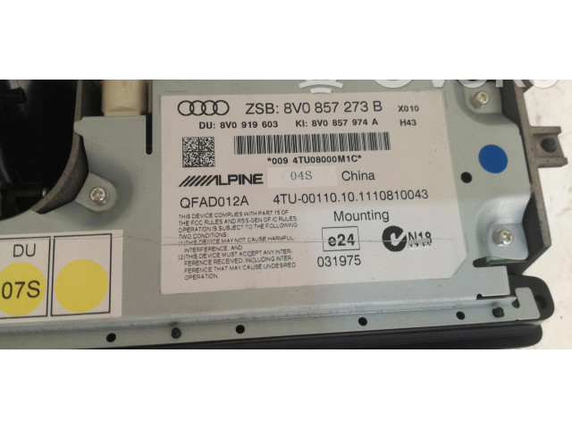 Дисплей 8V0857273B Audi A3 S3 8V