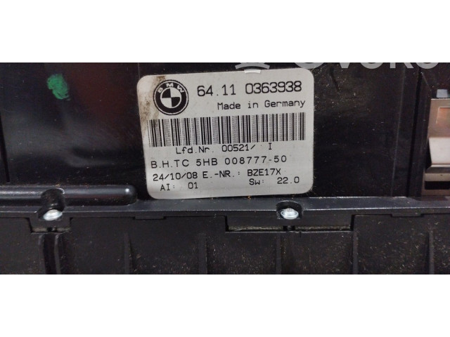Блок управления климат-контролем 64110363938, 5HB00877750   BMW X3 E83